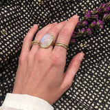 CABOCHON MOONSTONE GOLD RING