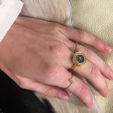 SUN LABRADORITE GOLD RING