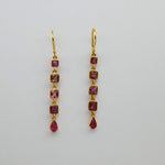 PINK TOURMALINE GOLD EARRINGS SONIA TONKIN