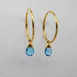 BLUE TOPAZ GOLD EARRINGS SONIA TONKIN